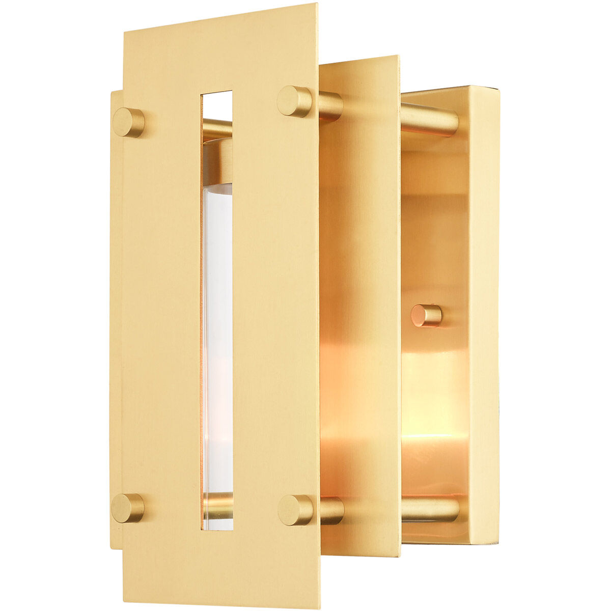 Utrecht 1 Light 10 inch Satin Brass Outdoor Wall Lantern