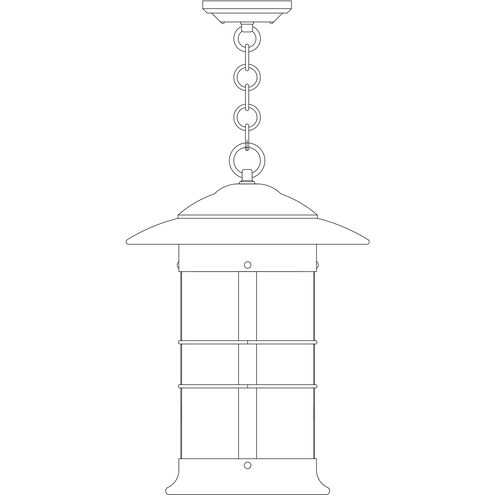 Newport 1 Light 13.75 inch Raw Copper Pendant Ceiling Light in Almond Mica