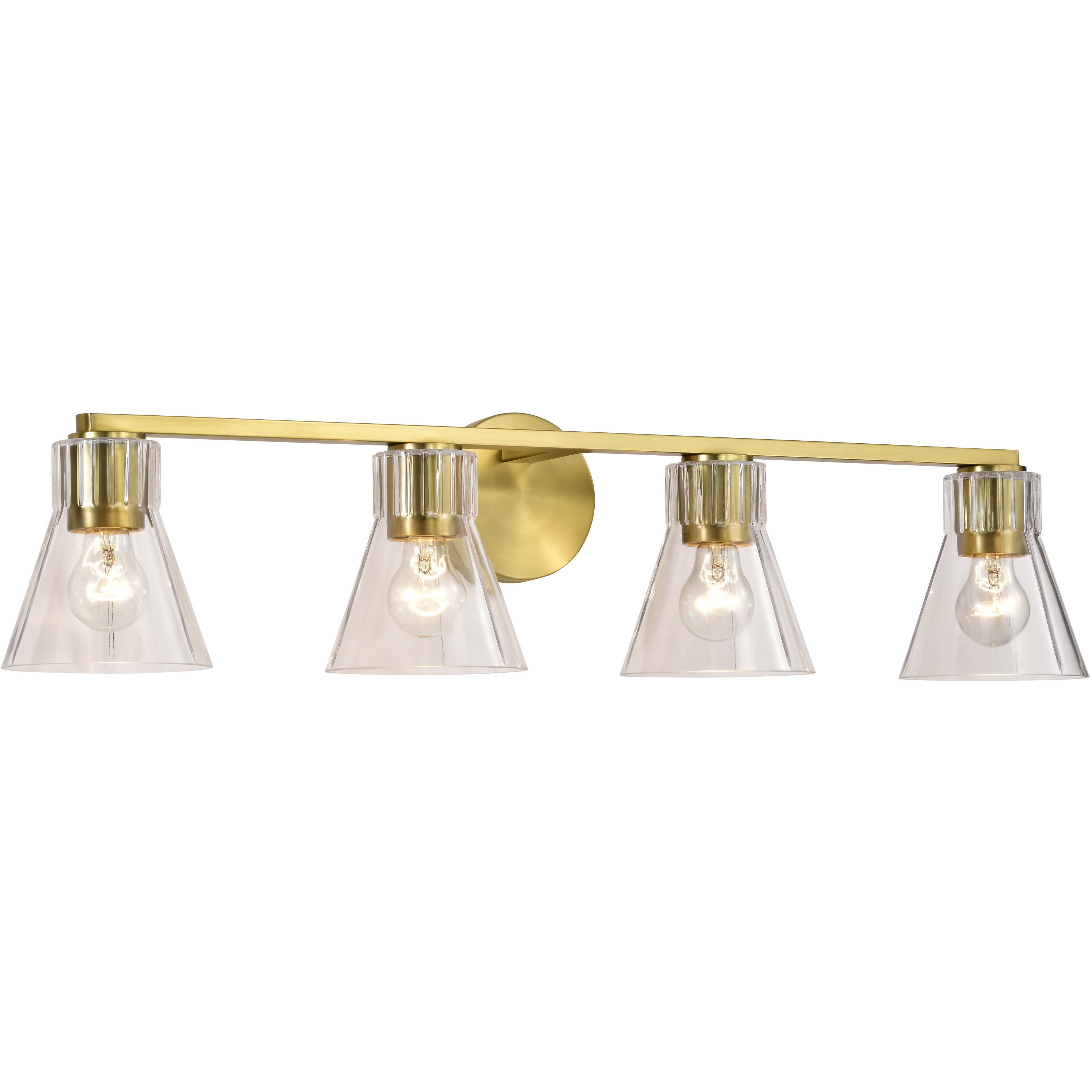 Gianna 33.25 inch Vintage Brass Vanity Wall Light