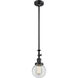 Franklin Restoration Beacon 1 Light 6 inch Matte Black Mini Pendant Ceiling Light in Incandescent, Clear, Franklin Restoration