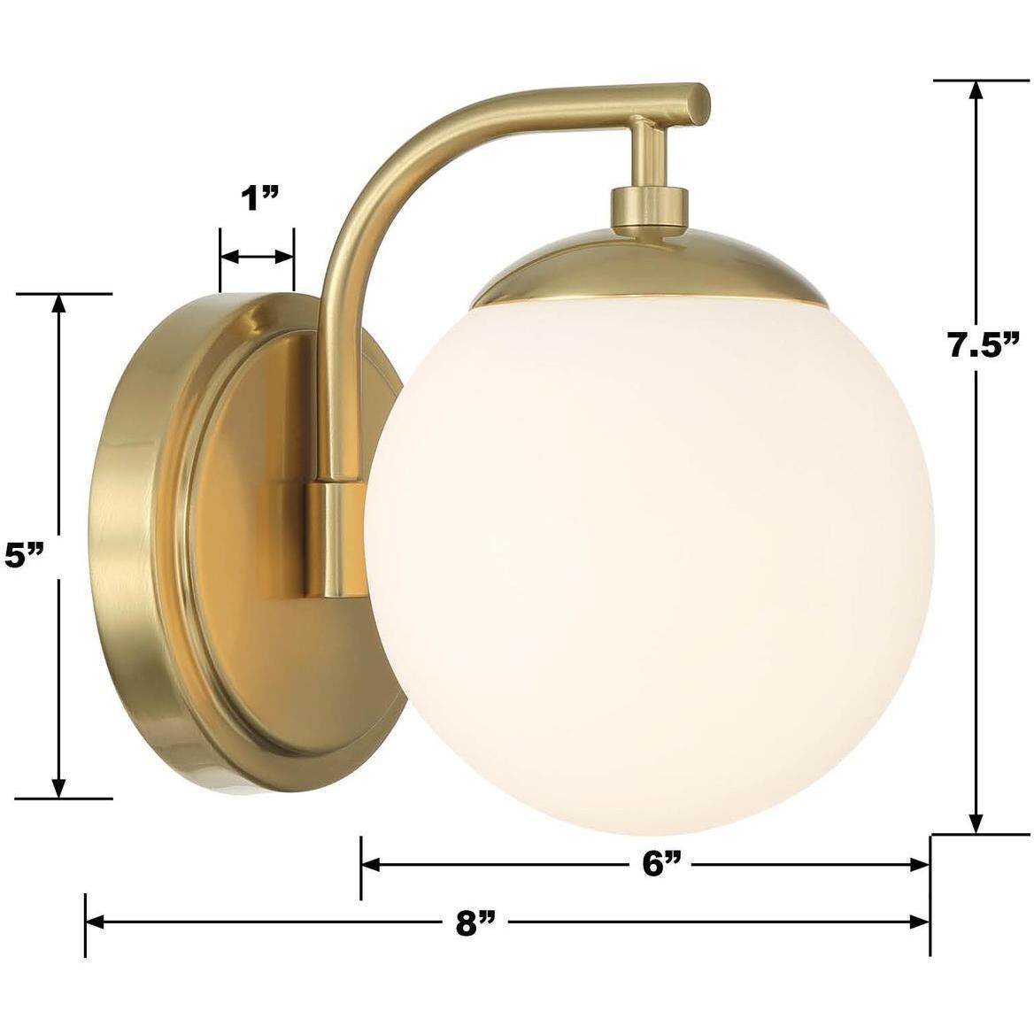 Maverick Bath Vanity Light Wall Light in Vibrant Gold
