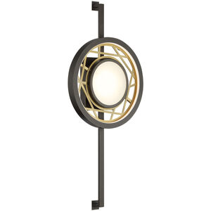 Tribeca LED 12.25 inch Smoked Iron And Soft Brass ADA Wall Sconce Wall Light