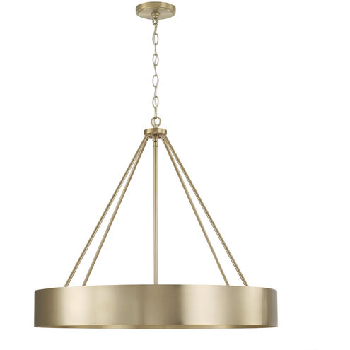 Weller 4 Light 27.5 inch Matte Brass Chandelier Ceiling Light