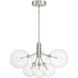 Contemporary LED 26.75 inch Brushed Nickel Chandelier Ceiling Light