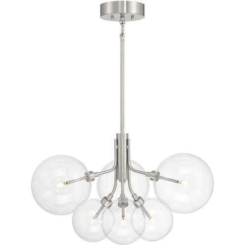 Contemporary LED 26.75 inch Brushed Nickel Chandelier Ceiling Light
