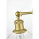 Kai 1 Light 6 inch Brass Bath Sconce Wall Light