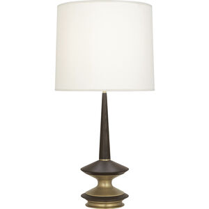 Fletcher 35 inch 150 watt Dark Walnut with Warm Brass Table Lamp Portable Light