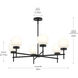 Rigsby 6 Light 36 inch Matte Black Chandelier Ceiling Light