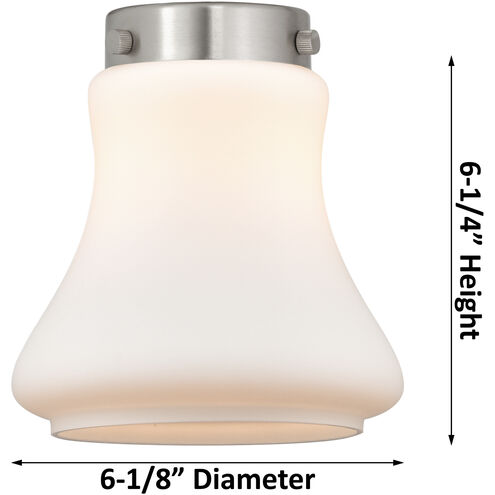 Caden LED 6 inch Satin Nickel Sconce Wall Light in Seedy Glass