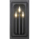 Easton 3 Light 8 inch Matte Black Wall Sconce Wall Light