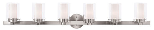 Manhattan 6 Light 48 inch Brushed Nickel Bath Vanity Wall Light