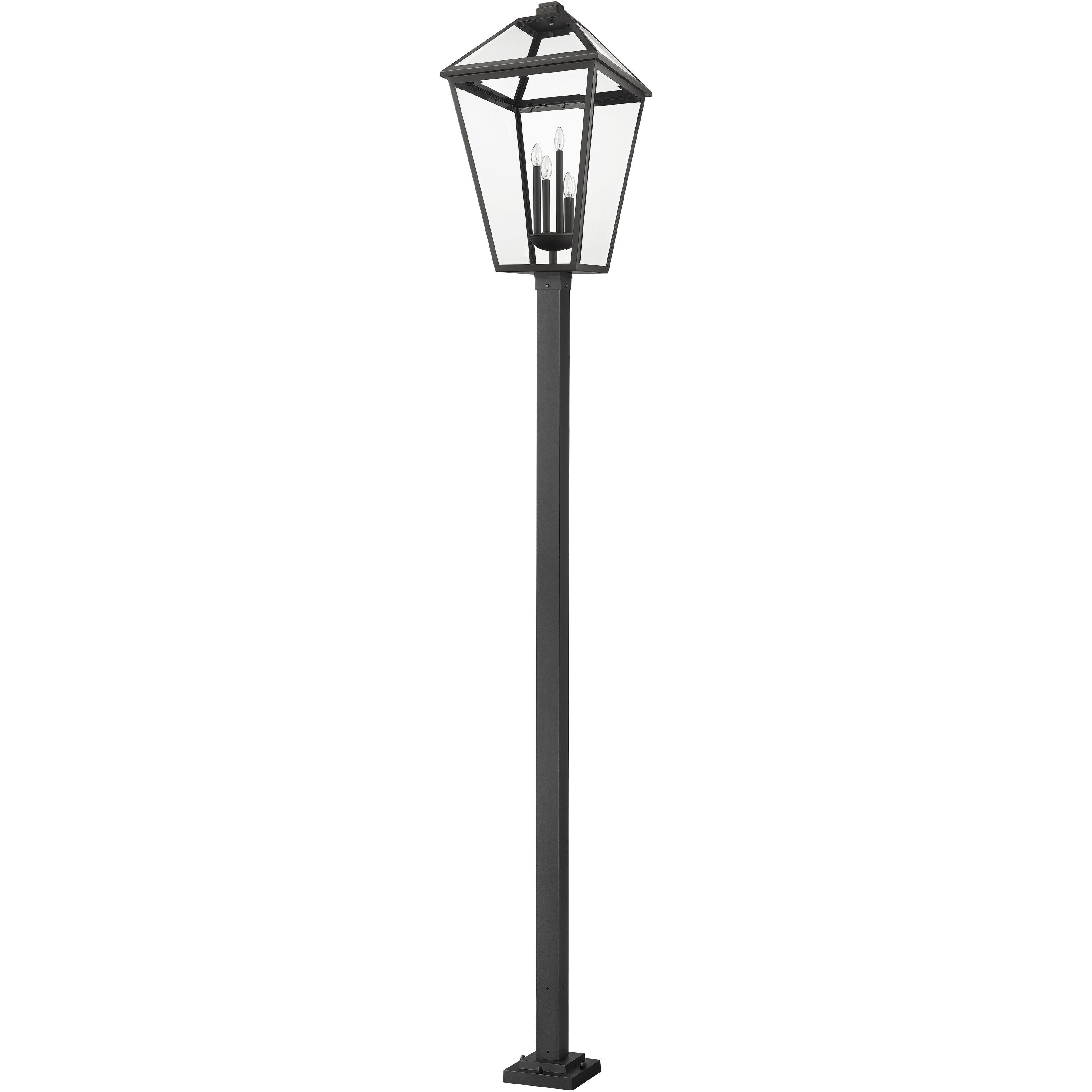 Talbot 4 Light 128.25 inch Black Outdoor Post Mounted Fixture