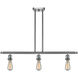 Ballston Bare Bulb 3 Light 42 inch Brushed Satin Nickel Island Light Ceiling Light, Ballston