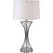 Sogiya 29 inch 100 watt Silver Leaf Table Lamp Portable Light