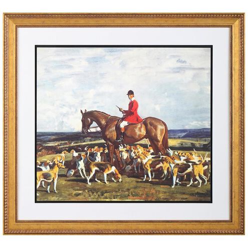 Stanley Barker and the Pytchley Hounds by Sir Alfred Munning 47.5 X 44 inch Giclee