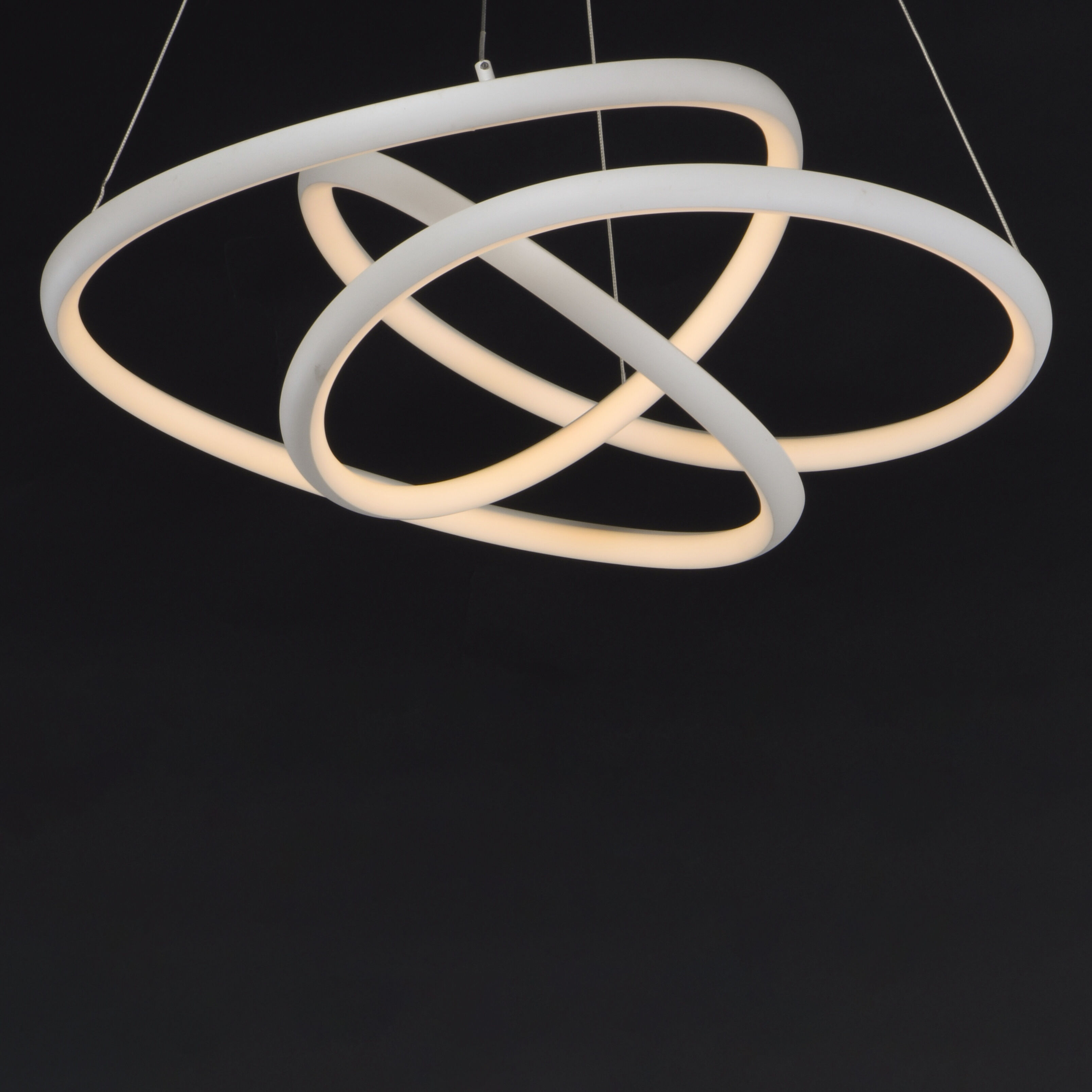 Twisted LED 24.5 inch Matte White Single Pendant Ceiling Light