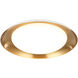 Lalonde LED 15 inch White Flush Mount Ceiling Light in White and Aged Gold Brass