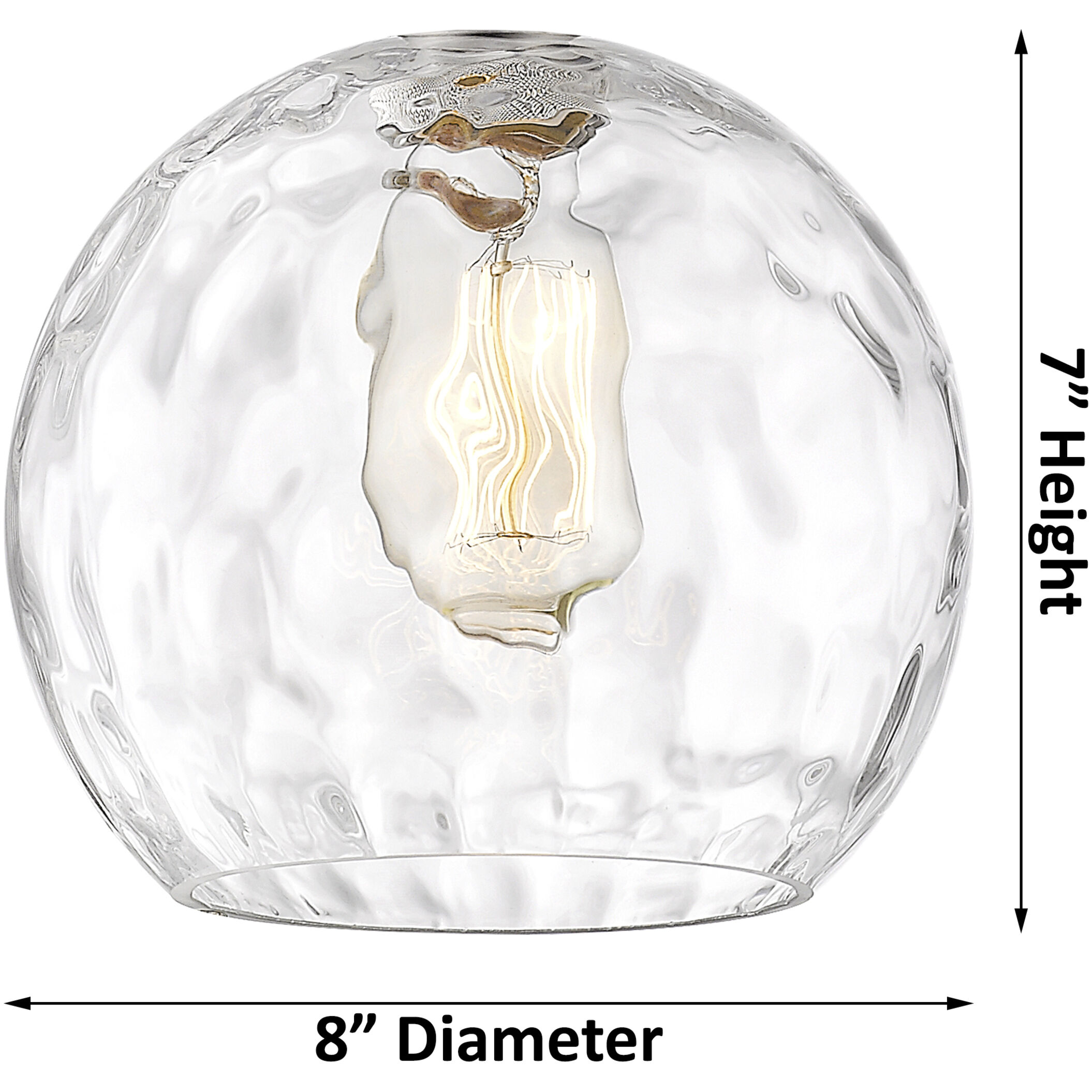 Ballston Athens Water Glass LED 48 inch White and Polished Chrome Island Light Ceiling Light