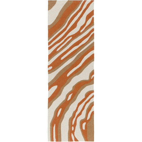Courtyard 72 X 48 inch Burnt Orange, Camel, Beige Rug