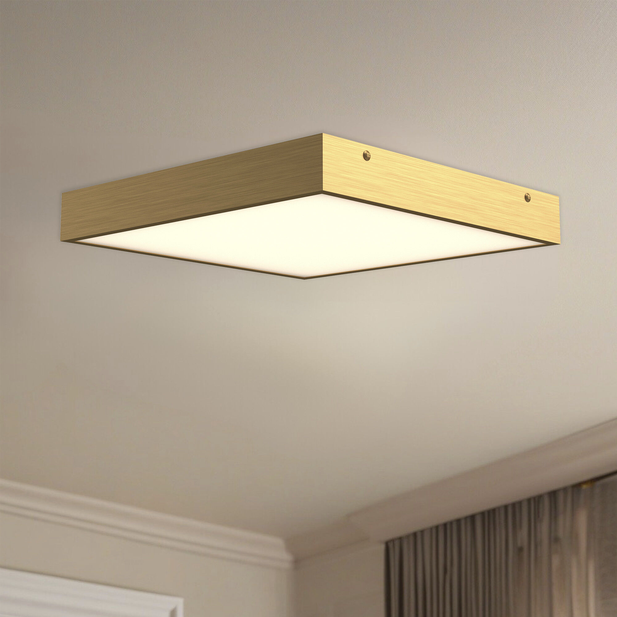 Alora Mood Sydney LED 11.13 inch Aged Gold Flush Mount Ceiling Light