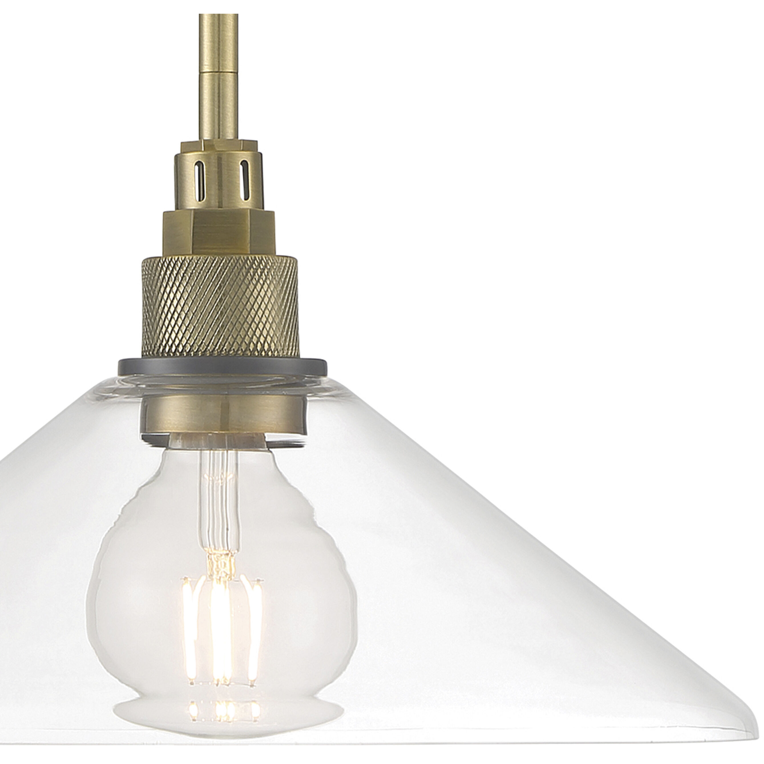 Charis Pendant Ceiling Light in Antique Brass with Oil Rubbed Bronze