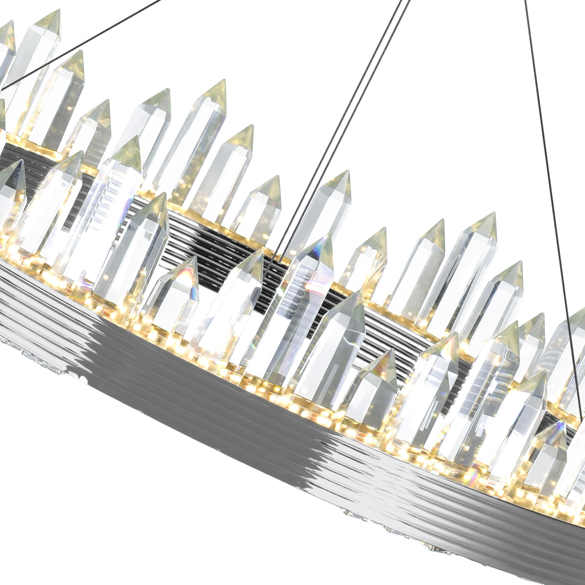 Agassiz LED 24 inch Polished Nickel Up Chandelier Ceiling Light