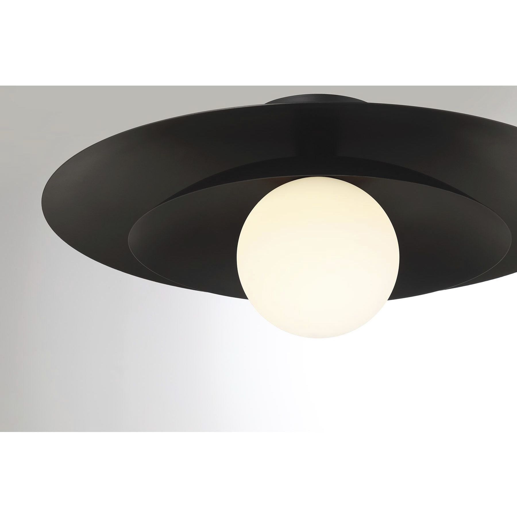 Sherrer 1 Light 20 inch Matte Black Semi-Flush Ceiling Light