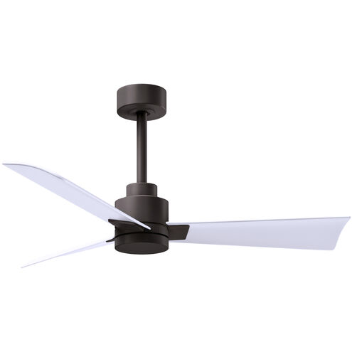 Atlas Alessandra 42 inch Textured Bronze with Matte White Blades Indoor/Outdoor Ceiling Fan