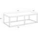 Ellery 60 X 30 inch White / Matte Black Coffee Table