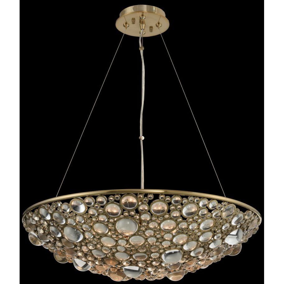 Ciottolo 8 Light 24 inch Brushed Champagne Gold Pendant Ceiling Light
