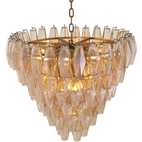 Benini 17 Light 25.59 inch Antique Brass Chandelier Ceiling Light, Small
