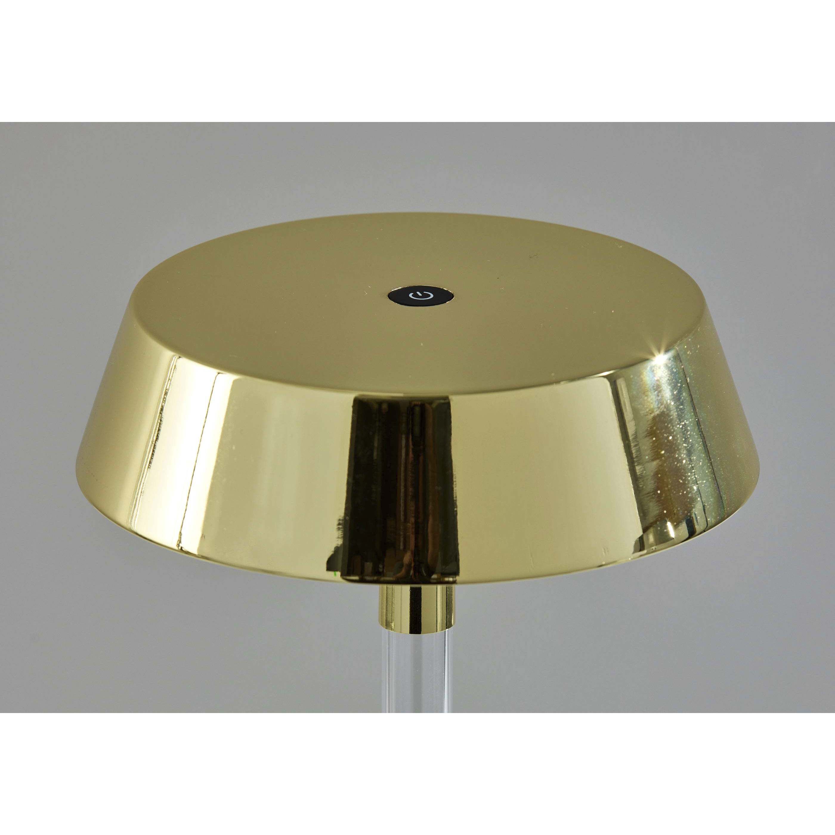 Orla 14.5 inch 1.50 watt Shiny Gold and Clear Acrylic Cordless Table Lamp Portable Light