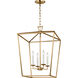 C&M by Chapman & Myers Dianna LED 17 inch Satin Brass Pendant Ceiling Light