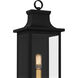 Abernathy Outdoor Wall Lantern in Matte Black, Small
