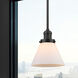 Franklin Restoration Cone 1 Light 8 inch Oil Rubbed Bronze Mini Pendant Ceiling Light in Incandescent, Matte White, Franklin Restoration