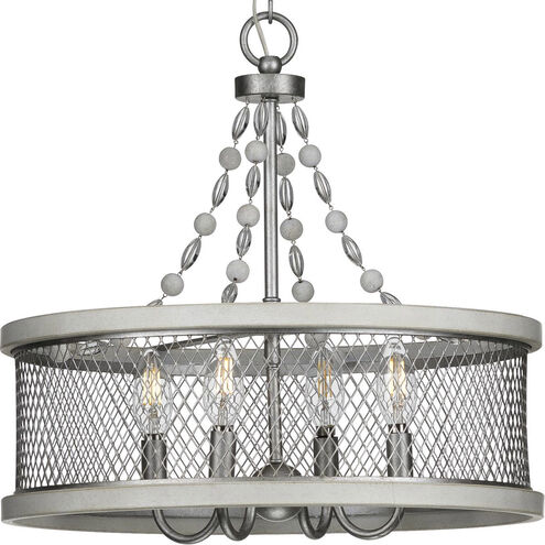 Austelle 4 Light 18 inch Galvanized Chandelier Ceiling Light