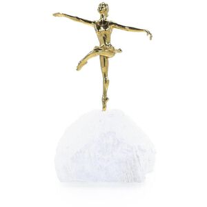 Brass Dancer 13.25 X 10.25 inch Sculpture, on Selenite, I