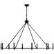 Carrick 10 Light Black Chandelier Ceiling Light, 1 Tier Large