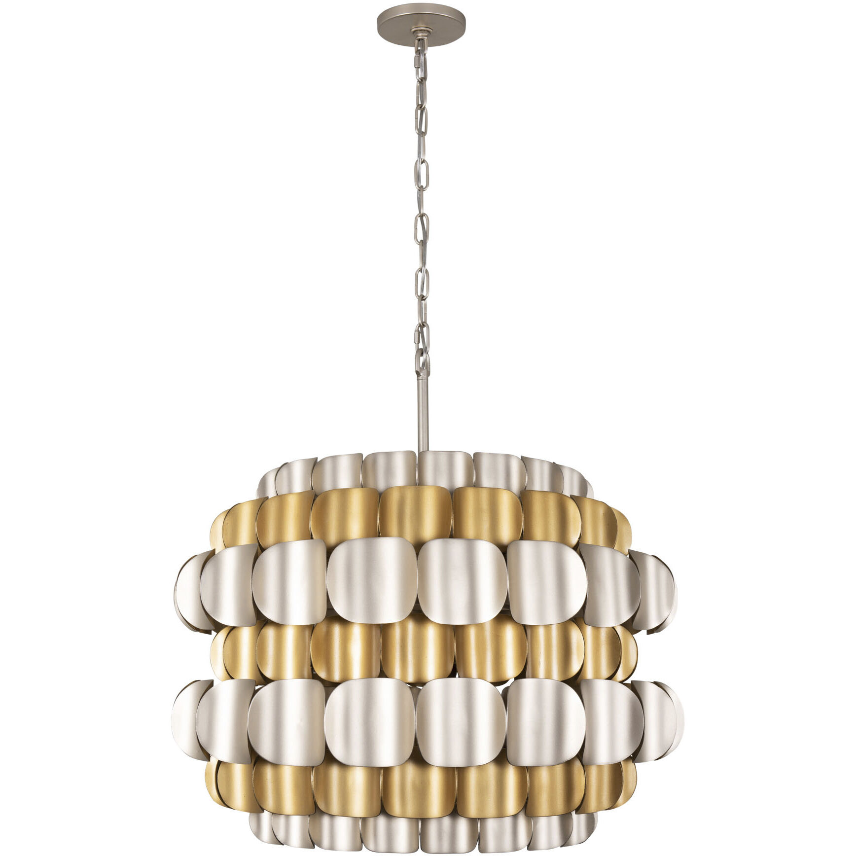 Swoon 6 Light 26.5 inch Antique Gold/Gold Dust Pendant Ceiling Light, Smithsonian Collaboration