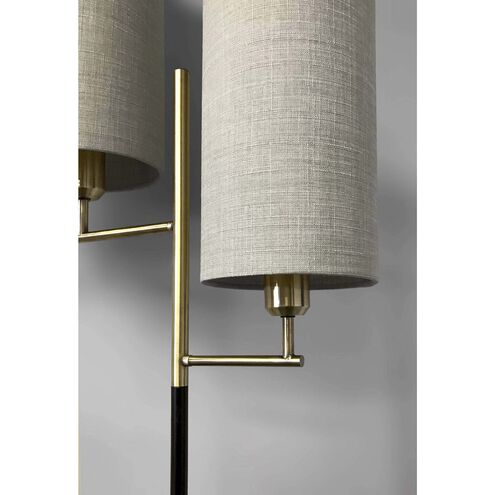 Davis 27 inch 60.00 watt Matte Black and Antique Brass Table Lamp Portable Light