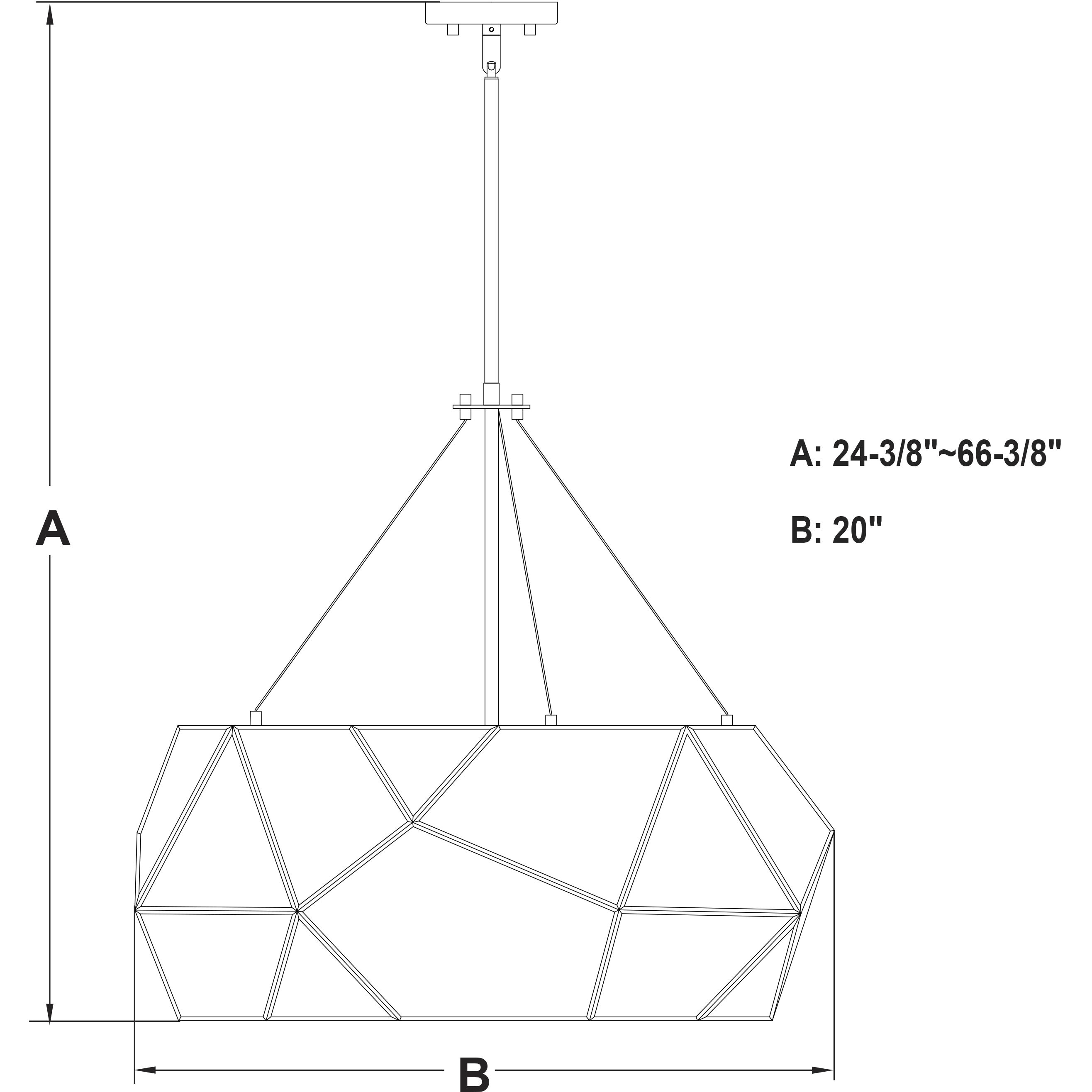 Euclid LED 20 inch Aged Brass Pendant Ceiling Light