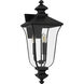 Farley 3 Light 25.25 inch Matte Black Outdoor Wall Lantern