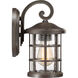 Crusade 1 Light 11 inch Palladian Bronze Outdoor Wall Lantern