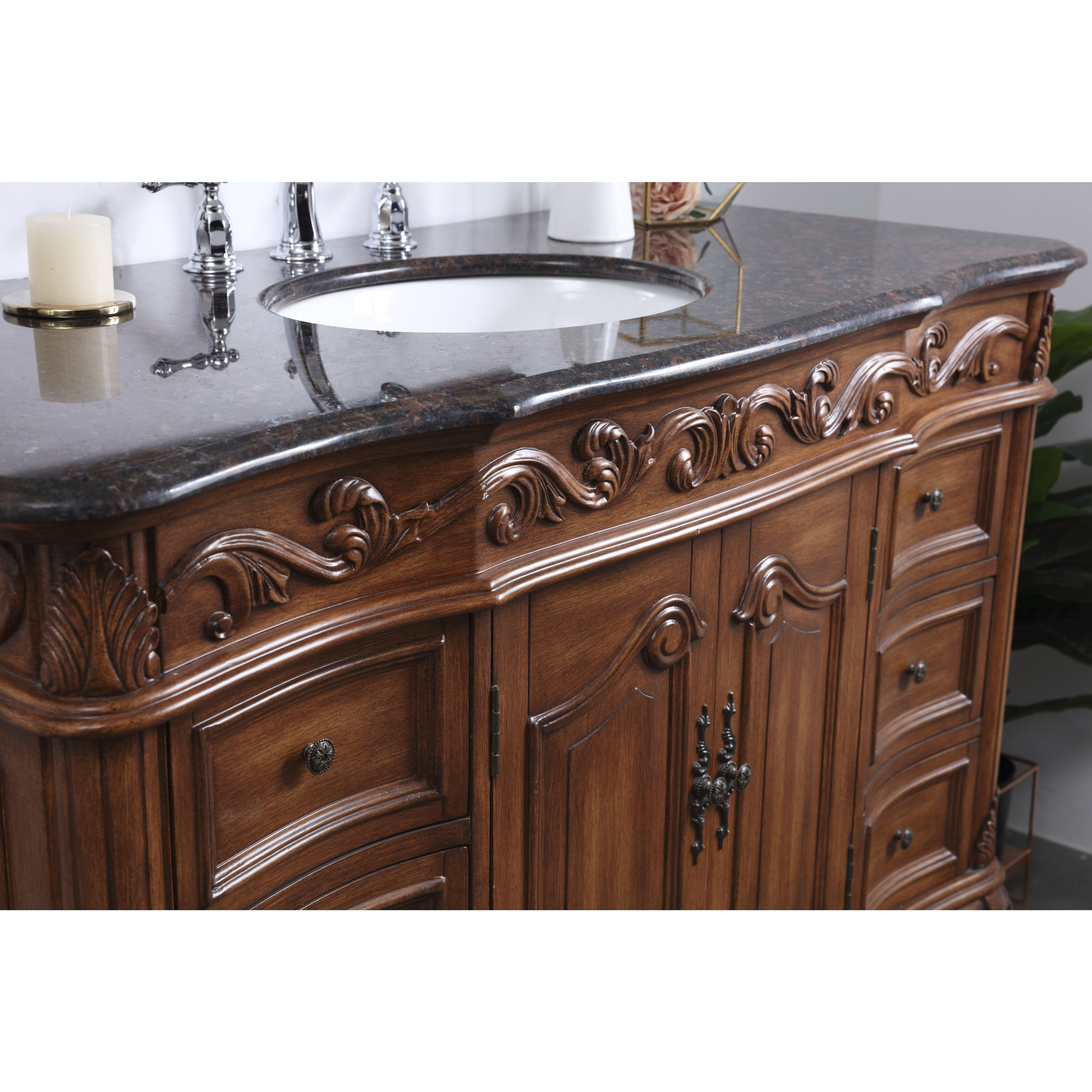 Oakland 48 X 22 X 36 inch Teak Vanity Sink Set