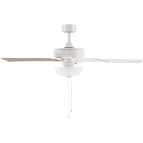Gallant 52 inch Matte White with Reversible Matte White/Blonde Maple Blades Indoor/Covered Outdoor Ceiling Fan
