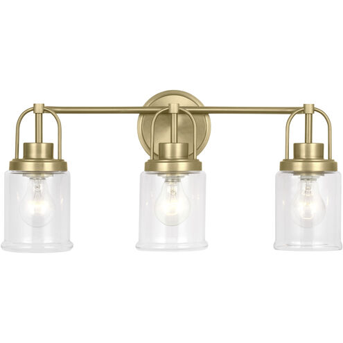 Anders 3 Light 22 inch Satin Brass Bath Vanity Wall Light