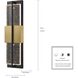 Technica 1 Light 24 inch Charcoal Black Outdoor Sconce