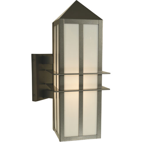 Bexley 1 Light 16.5 inch Slate Outdoor Wall Mount in White Opalescent