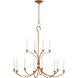 C&M by Chapman & Myers Westerly 12 Light 42 inch Antique Gild Chandelier Ceiling Light