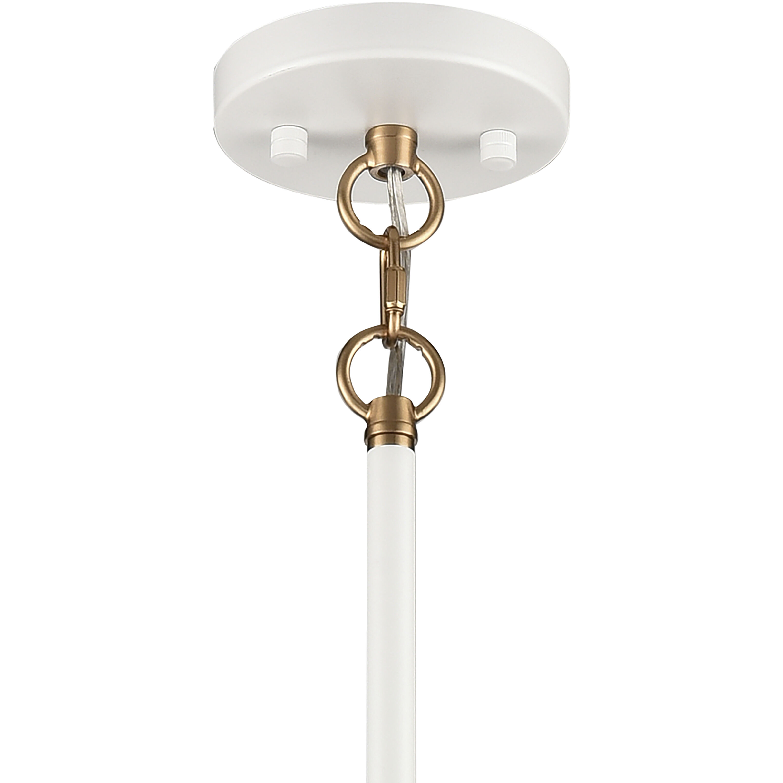 Boudreaux 12 Light 25 inch Matte White with Satin Brass Chandelier Ceiling Light
